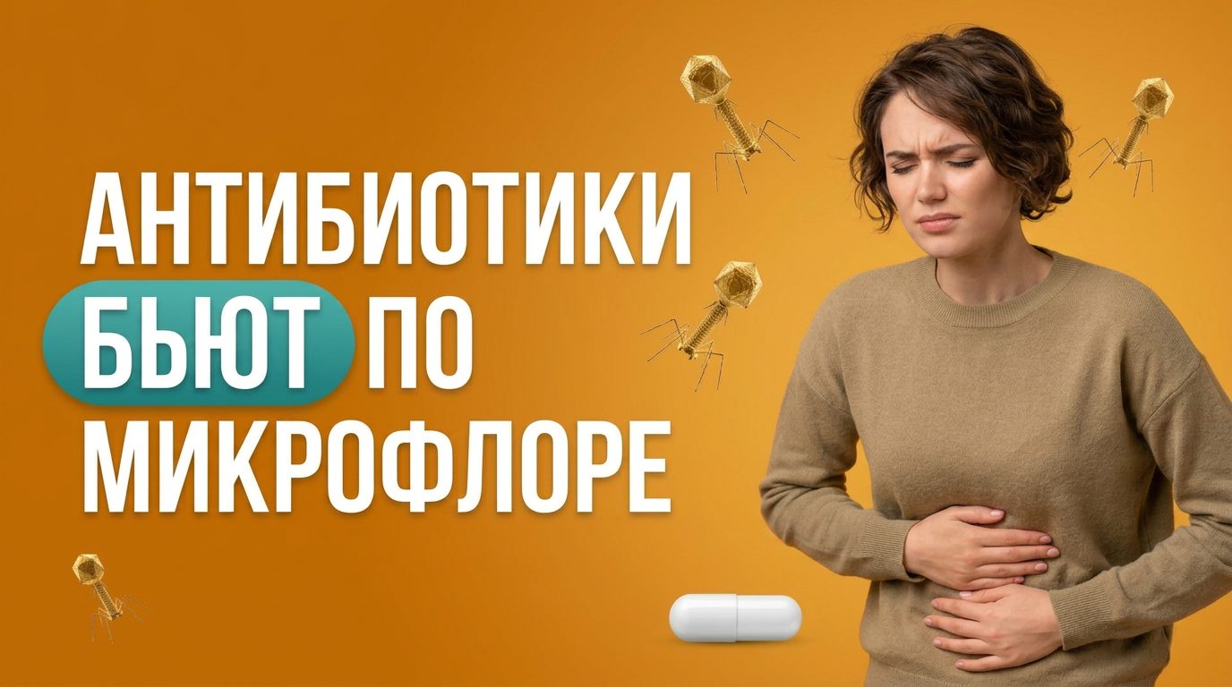 Антибиотики бьют по микрофлоре